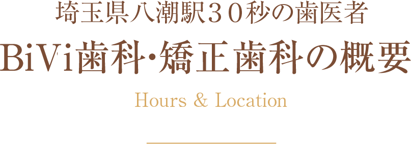 埼玉県八潮駅30秒の歯医者 BiVi歯科・矯正歯科の概要