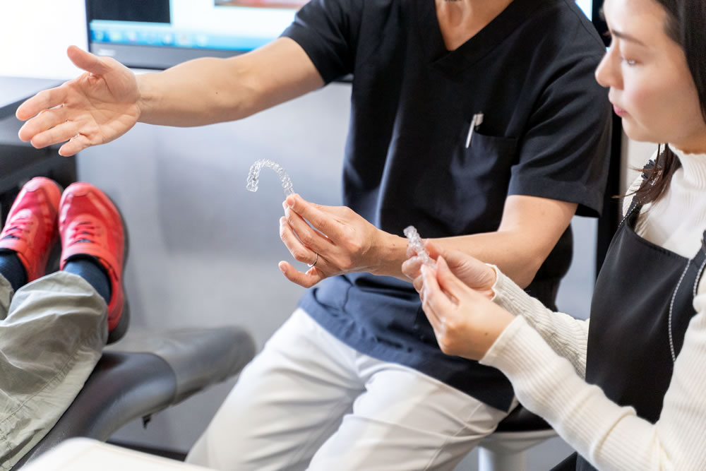 親御さま同席での治療